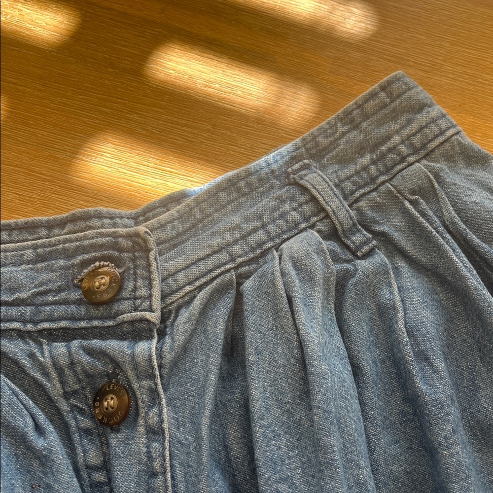 Dockers Petite Denim midi skirt VTG - Picture 7 of 8